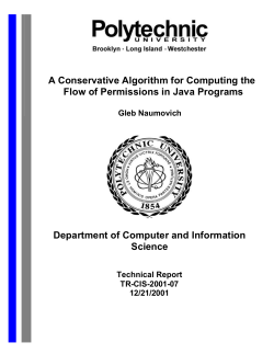 A Conservative Algorithm for Computing the Flow of Permissions in