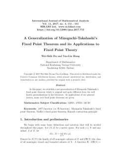A Generalization of Mizoguchi-Takahashi`s Fixed Point Theorem