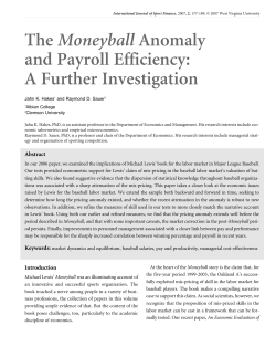 The Moneyball Anomaly and Payroll Efficiency