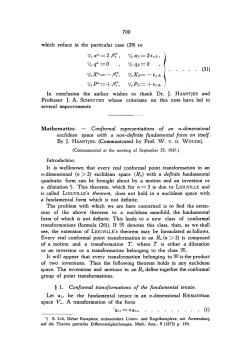 Conformal representations of an n