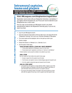 Intramural captains, teams and players