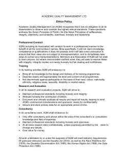 Ethics - Academic Quality Management