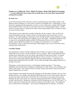 Games as a Vehicle for News: What We Know About