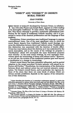 "direct" and "indirect in grisez`s moral theory