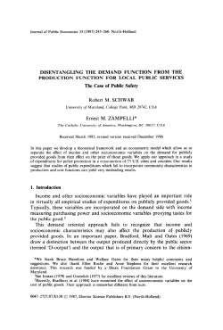 DISENTANGLING THE DEMAND FUNCTION FROM THE