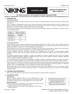 sprinkler wrenches and cabinets technical data