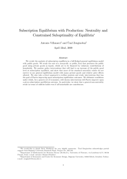 Subscription Equilibrium with Production: Neutrality and
