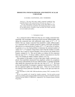 DISSOLVING FOUR-MANIFOLDS AND POSITIVE SCALAR