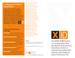 Leveraging the Value in Health Data The NORC X