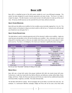 Basic D20 System