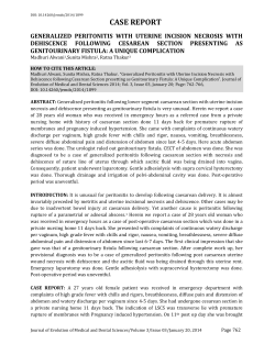 generalized peritonitis with uterine incision necrosis with