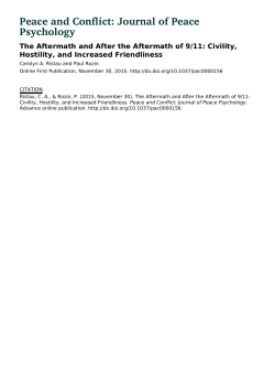 Peace and Conflict: Journal of Peace Psychology