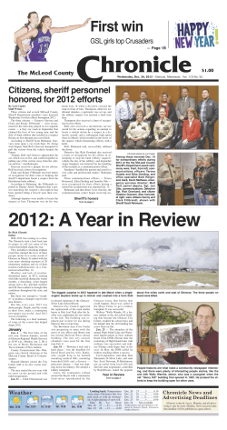 First win - The McLeod County Chronicle