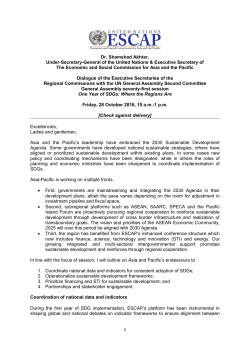 Ms. Shamshad Akhtar, Executive Secretary, ESCAP