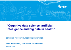 Cognitive data science, artificial intelligence and big data in