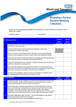 Checklist for Probation Reviews (PRO1)