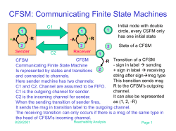 CFSM: Communicating Finite State Machines