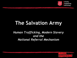 Actively Combatting Trafficking The Salvation