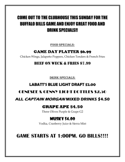 GAME STARTS AT 1:00PM. GO BILLS!!!!