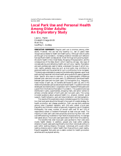 Local park use and personal health among older adults