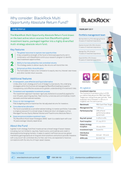 Why consider: BlackRock Multi Opportunity Absolute Return Fund?