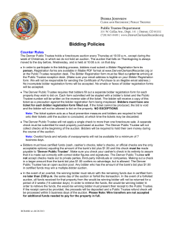 Bidding Policies