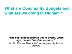 Oldham Community Budget Workshop