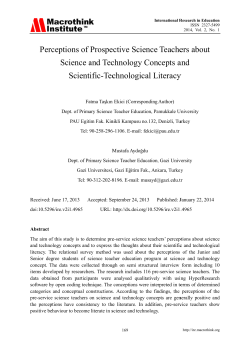 Pe ercepti Sc ons of cience a Scienti Prospe and Tec ific