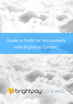 Guide to Profit for Accountants with BrightPay Connect