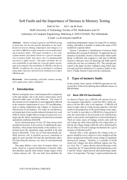 Soft Faults and the Importance of Stresses in