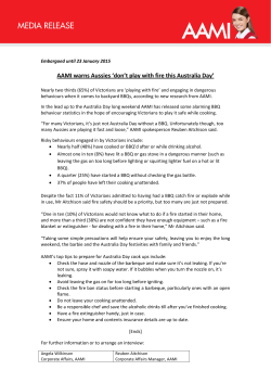 AAMI warns Aussies `don`t play with fire this