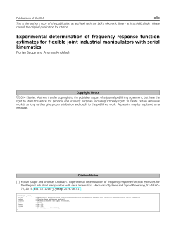 Experimental determination of frequency response function