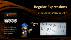 Regular Expressions