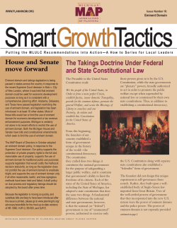 House and Senate move forward The Takings Doctrine Under