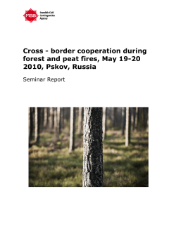 Cross - border cooperation during forest and peat fires, May 19