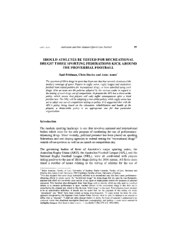 should athletes be tested for recreational drugs? three sporting