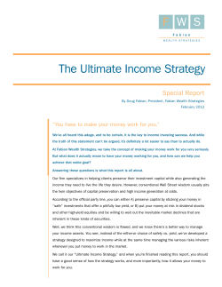 The Ultimate Income Strategy FWS