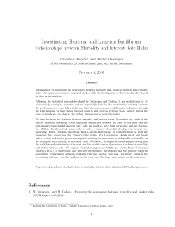 Investigating Short-run and Long-run Equilibrium Relationships