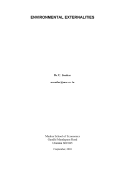 environmental externalities - Envis