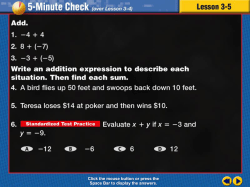 Subtracting Integers