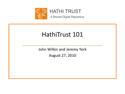 HathiTrust 101