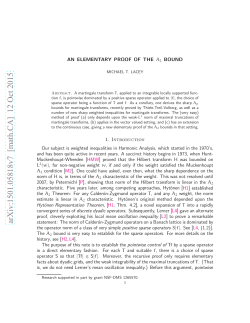 An elementary proof of the $ A_2 $ Bound