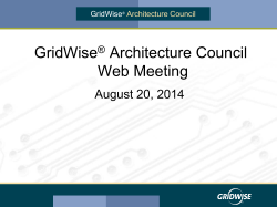 GridWise&reg; Architecture Council Meeting