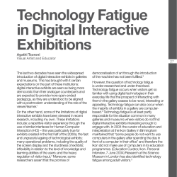 Technology Fatigue in Digital Interactive Exhibitions