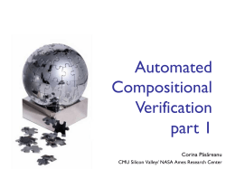 Automated Compositional Verification part 1