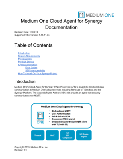Medium One Cloud Agent for Synergy