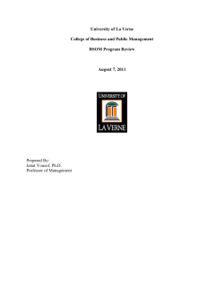 Program Review 2011 - Sites at La Verne