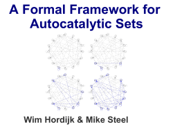A Formal Framework for Autocatalytic Sets