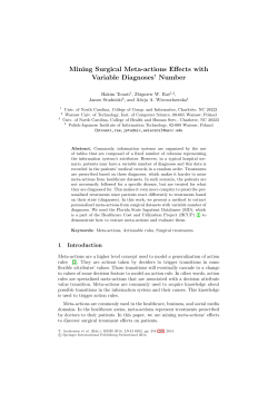 Mining Surgical Meta-actions Effects with Variable Diagnoses` Number