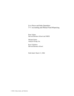 Live Prices and Stale Quantities